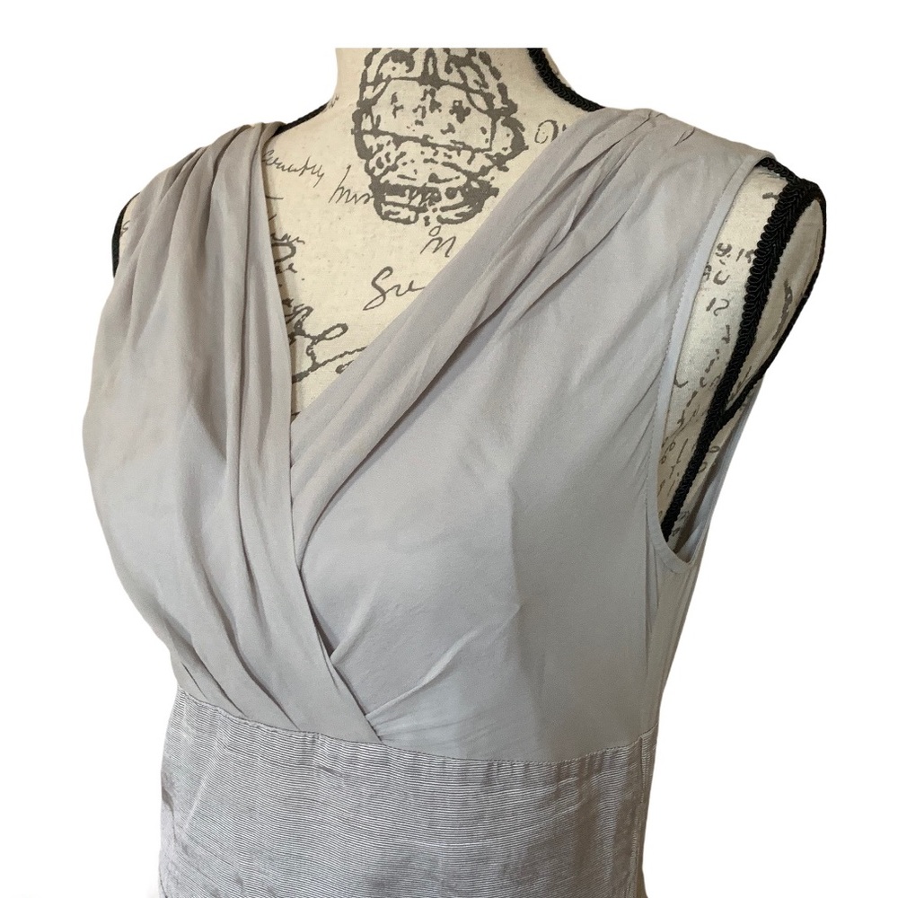 Reiss Light Gray High-Low Chiffon Dress - Picture 2 of 8